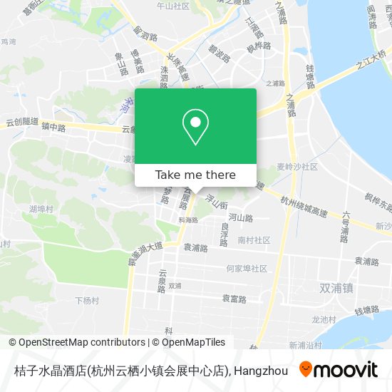 桔子水晶酒店(杭州云栖小镇会展中心店) map