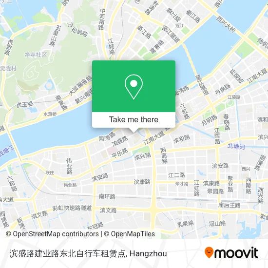 滨盛路建业路东北自行车租赁点 map