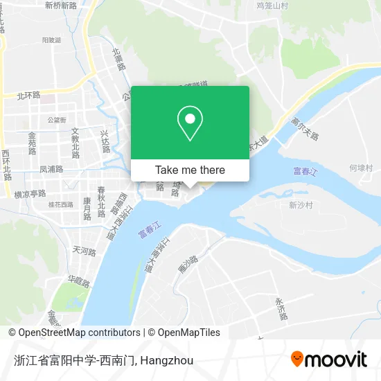 浙江省富阳中学-西南门 map