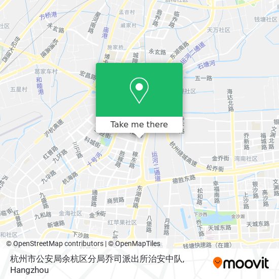 杭州市公安局余杭区分局乔司派出所治安中队 map