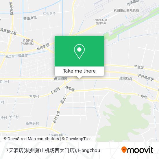 7天酒店(杭州萧山机场西大门店) map