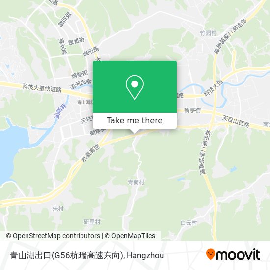 青山湖出口(G56杭瑞高速东向) map