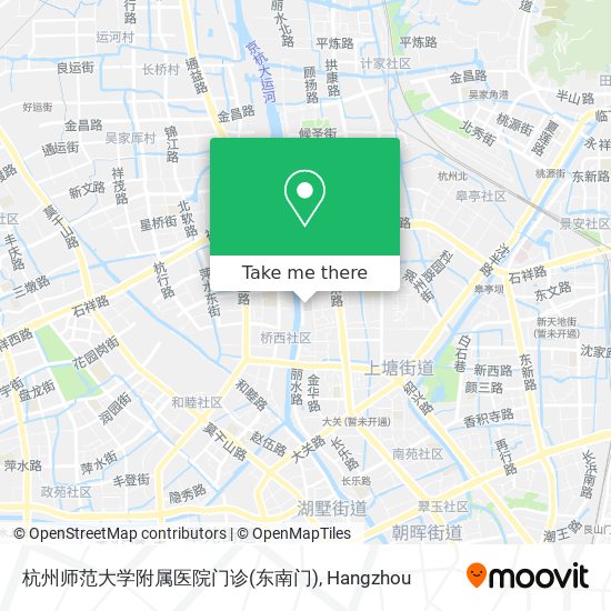 杭州师范大学附属医院门诊(东南门) map