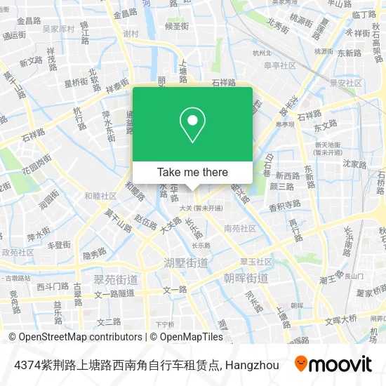 4374紫荆路上塘路西南角自行车租赁点 map