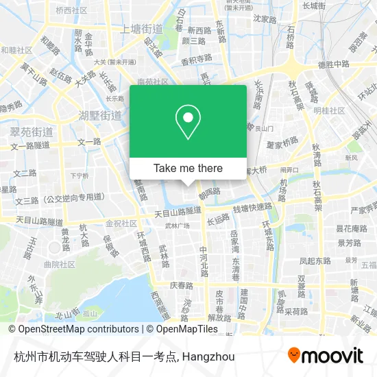 杭州市机动车驾驶人科目一考点 map