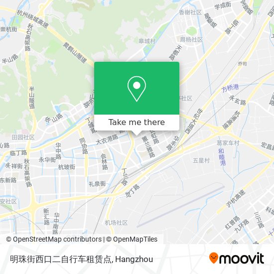 明珠街西口二自行车租赁点 map