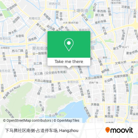 下马腾社区南侧-占道停车场 map
