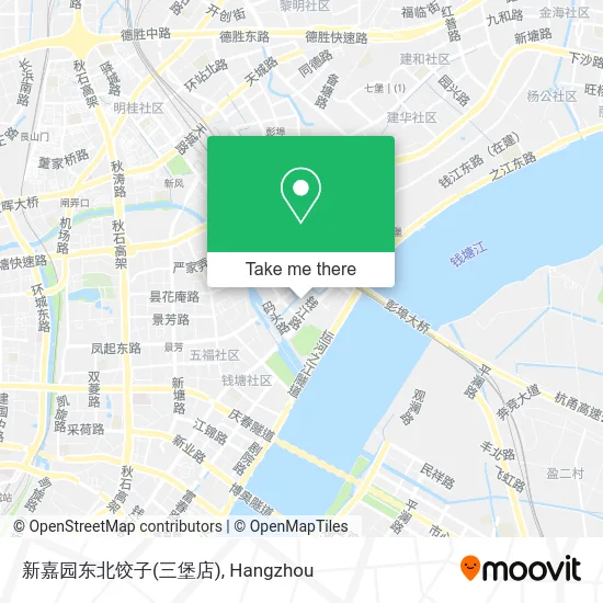 新嘉园东北饺子(三堡店) map