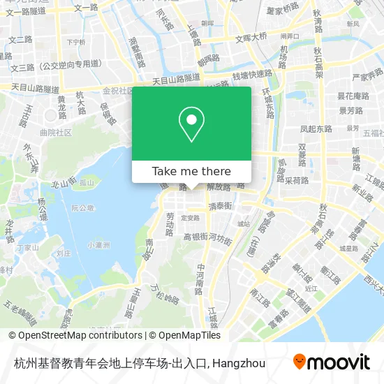 杭州基督教青年会地上停车场-出入口 map