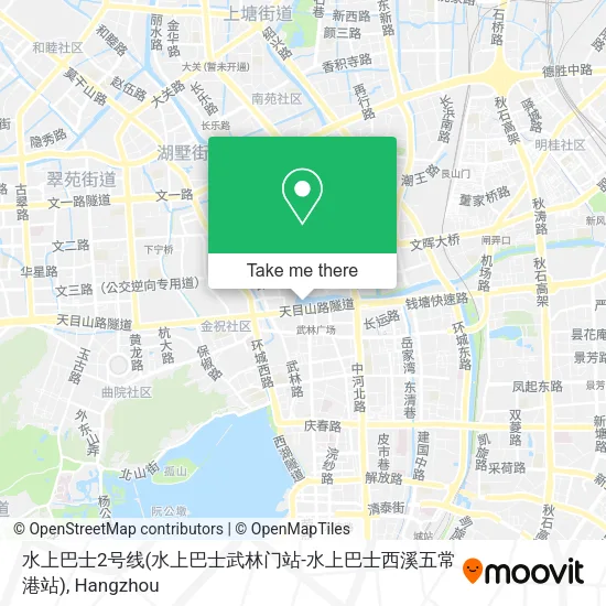 水上巴士2号线(水上巴士武林门站-水上巴士西溪五常港站) map