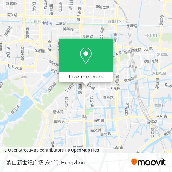 萧山新世纪广场-东1门 map
