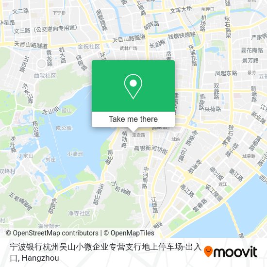 宁波银行杭州吴山小微企业专营支行地上停车场-出入口 map