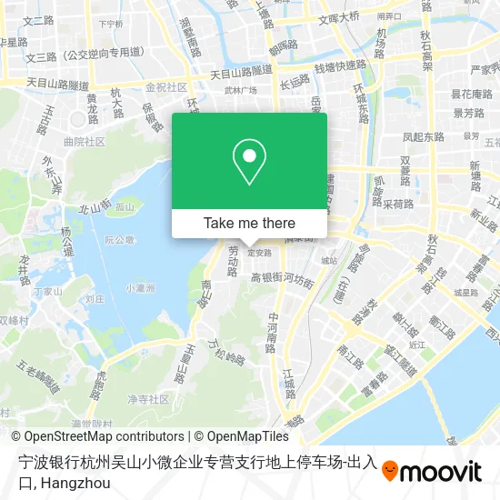 宁波银行杭州吴山小微企业专营支行地上停车场-出入口 map