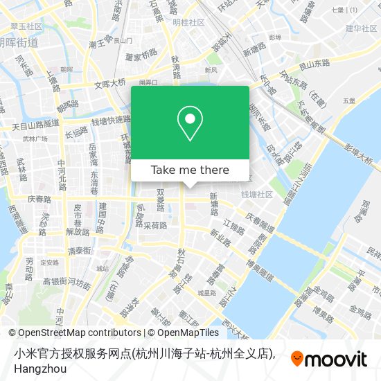 小米官方授权服务网点(杭州川海子站-杭州全义店) map