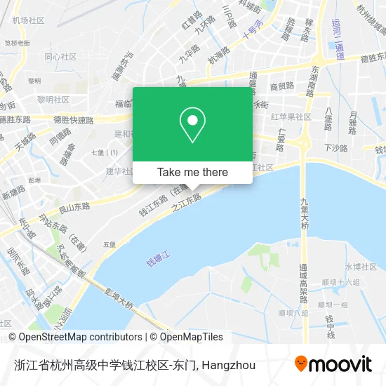 浙江省杭州高级中学钱江校区-东门 map