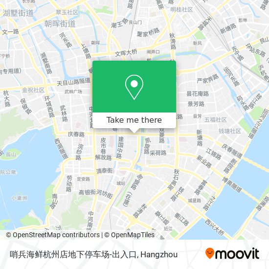 哨兵海鲜杭州店地下停车场-出入口 map