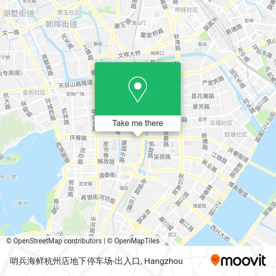哨兵海鲜杭州店地下停车场-出入口 map