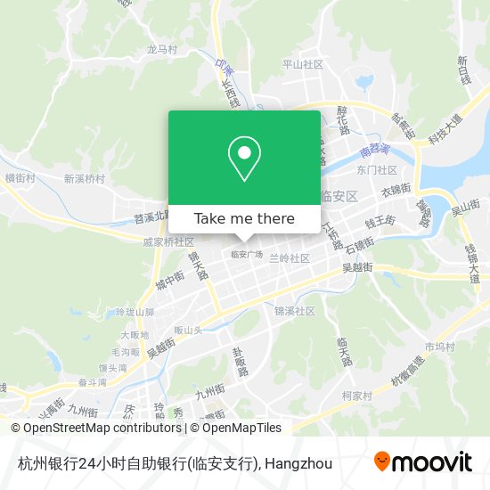 杭州银行24小时自助银行(临安支行) map