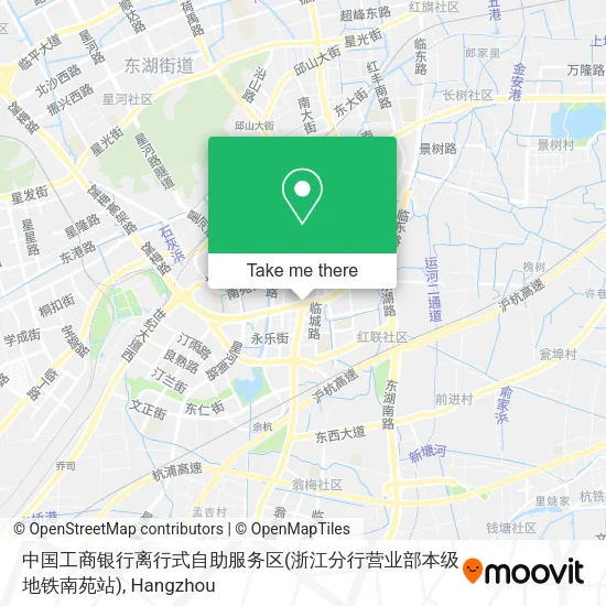 中国工商银行离行式自助服务区(浙江分行营业部本级地铁南苑站) map