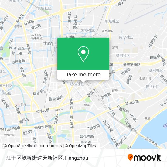 江干区笕桥街道天新社区 map