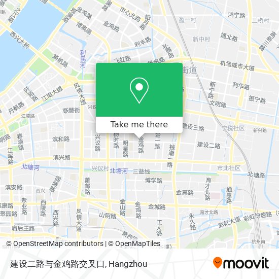 建设二路与金鸡路交叉口 map