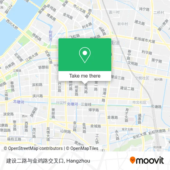 建设二路与金鸡路交叉口 map