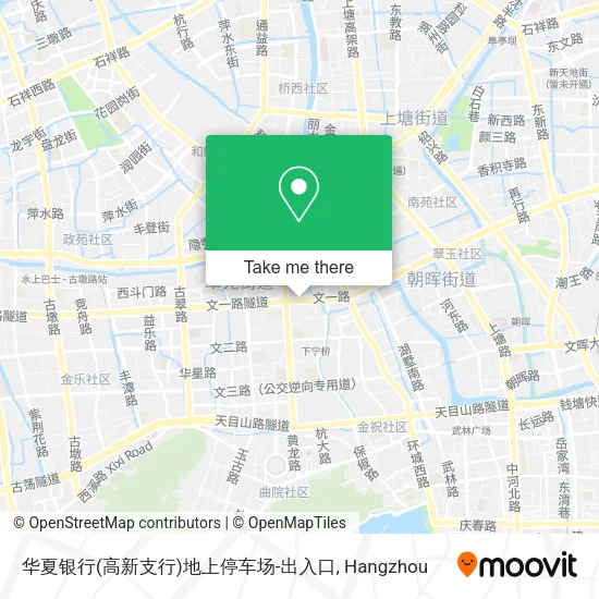华夏银行(高新支行)地上停车场-出入口 map