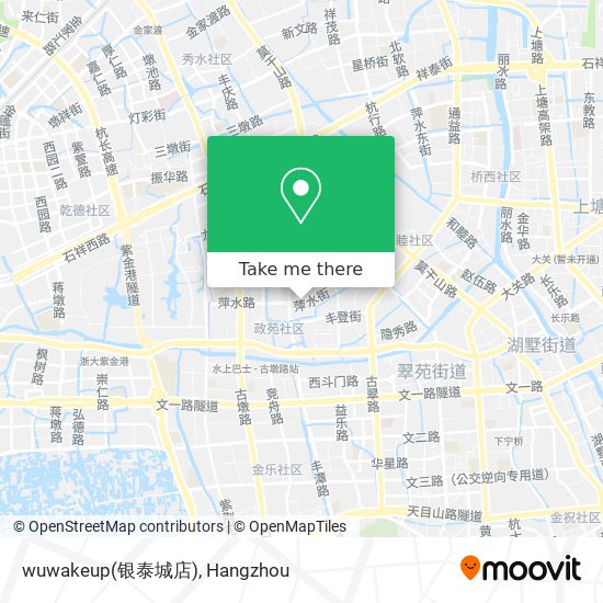 wuwakeup(银泰城店) map