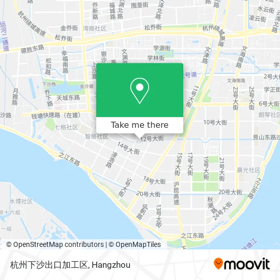 杭州下沙出口加工区 map
