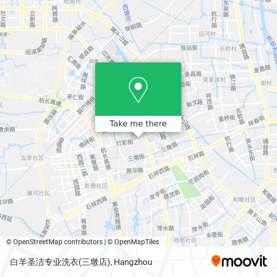 白羊圣洁专业洗衣(三墩店) map
