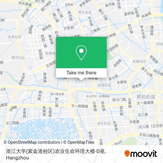 浙江大学(紫金港校区)农业生命环境大楼-D座 map