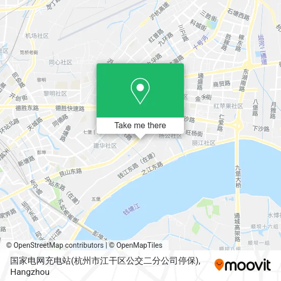 国家电网充电站(杭州市江干区公交二分公司停保) map