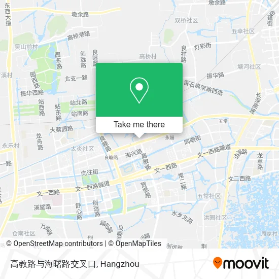 高教路与海曙路交叉口 map
