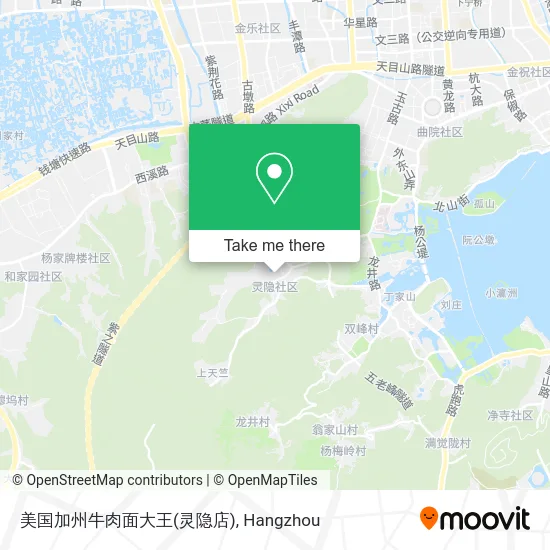 美国加州牛肉面大王(灵隐店) map