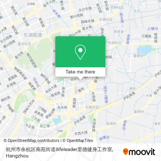 杭州市余杭区南苑街道llifeleader里德健身工作室 map