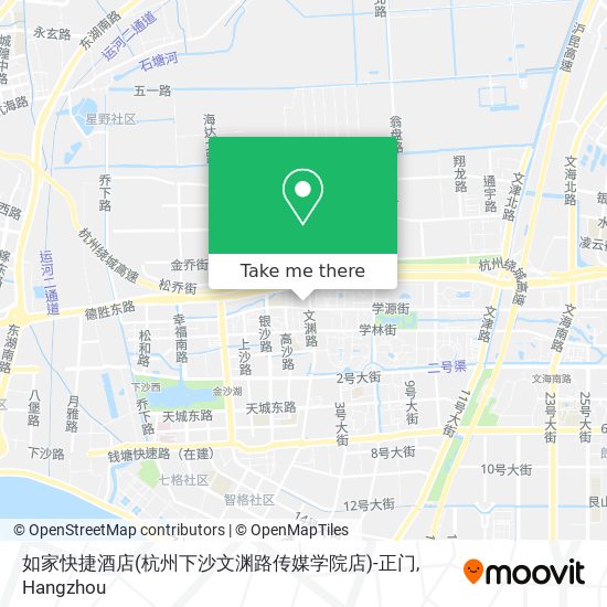 如家快捷酒店(杭州下沙文渊路传媒学院店)-正门 map