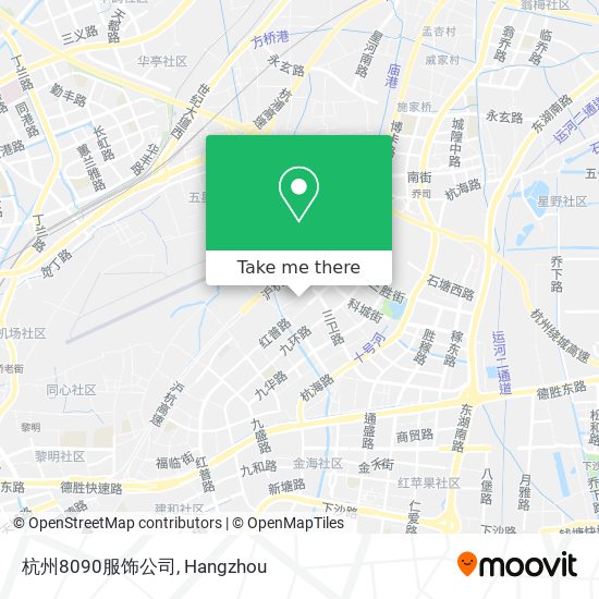 杭州8090服饰公司 map