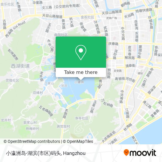 小瀛洲岛-湖滨(市区)码头 map