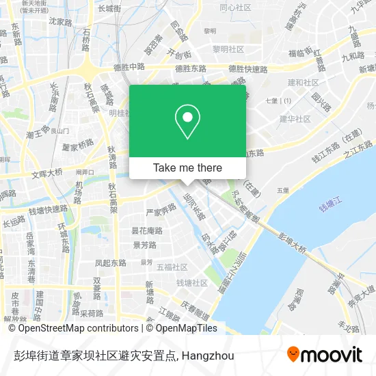 彭埠街道章家坝社区避灾安置点 map