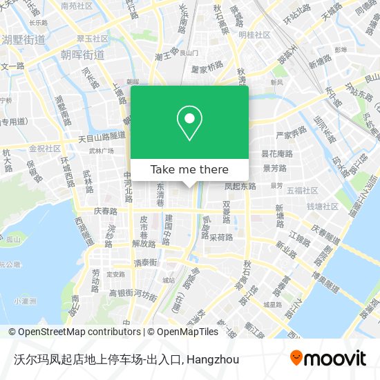 沃尔玛凤起店地上停车场-出入口 map