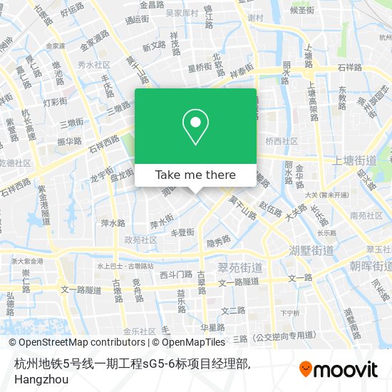 杭州地铁5号线一期工程sG5-6标项目经理部 map