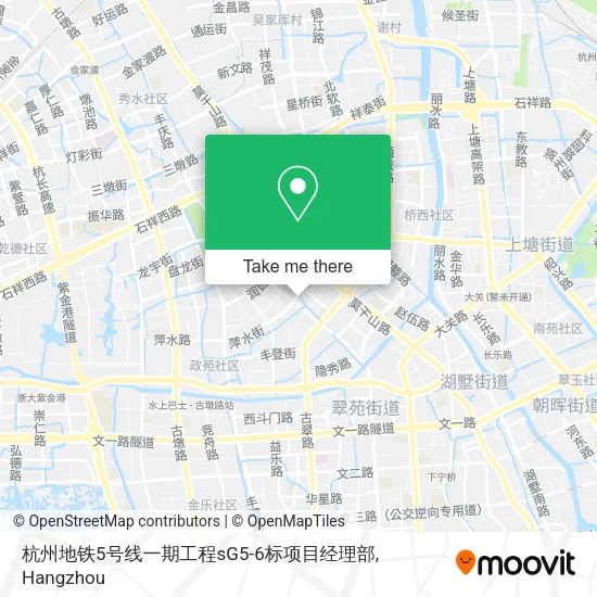 杭州地铁5号线一期工程sG5-6标项目经理部 map