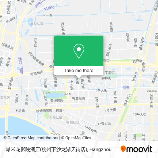 爆米花影院酒店(杭州下沙龙湖天街店) map