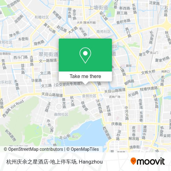 杭州庆余之星酒店-地上停车场 map