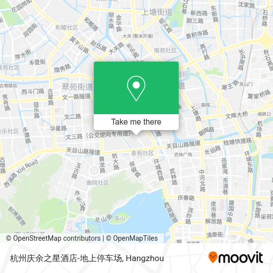 杭州庆余之星酒店-地上停车场 map