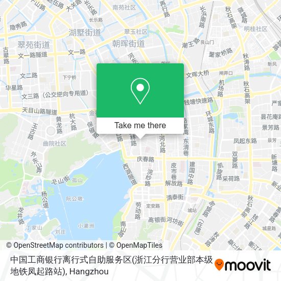 中国工商银行离行式自助服务区(浙江分行营业部本级地铁凤起路站) map