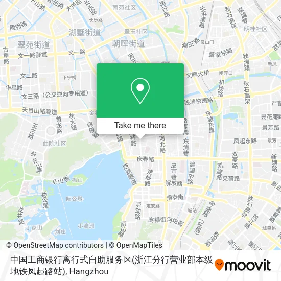 中国工商银行离行式自助服务区(浙江分行营业部本级地铁凤起路站) map
