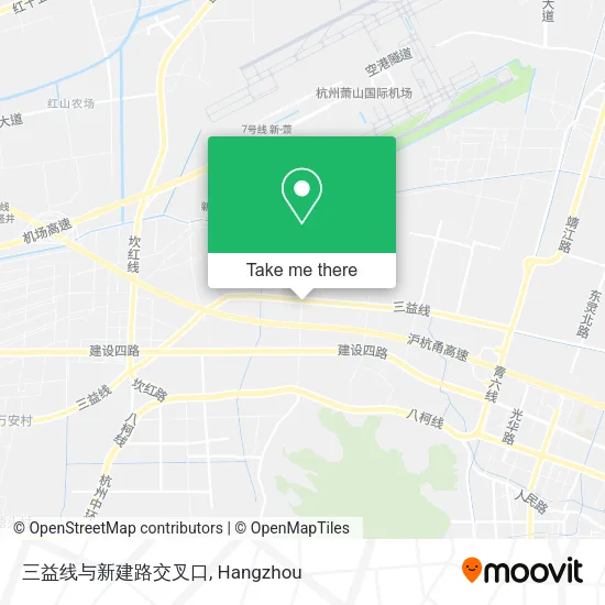 三益线与新建路交叉口 map