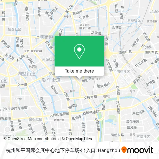 杭州和平国际会展中心地下停车场-出入口 map