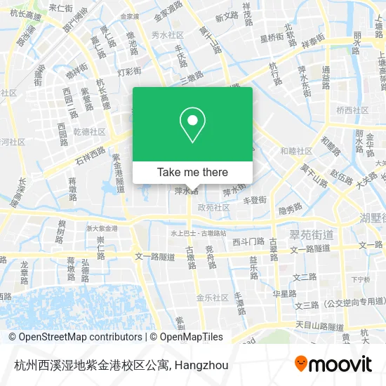 杭州西溪湿地紫金港校区公寓 map